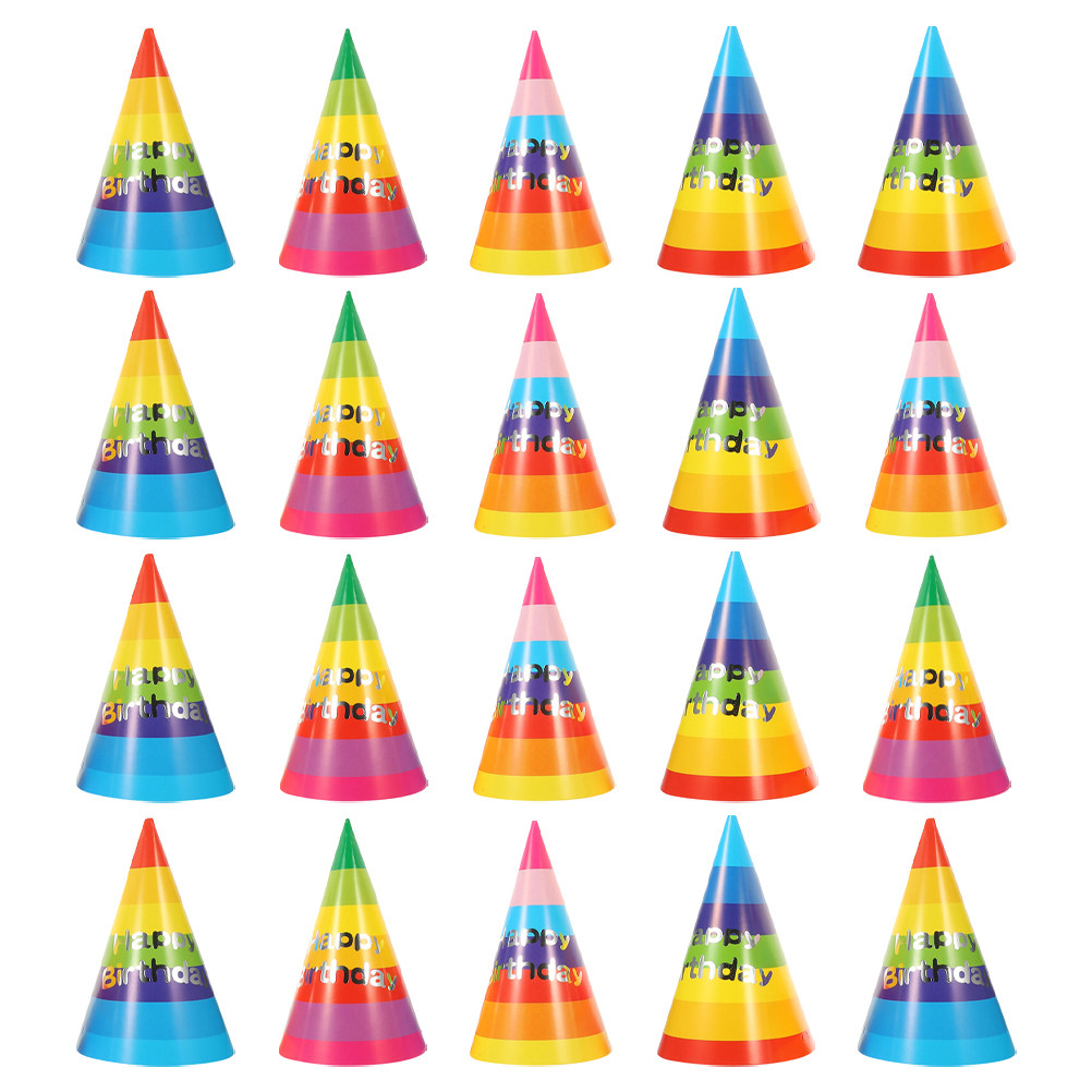 36 штук разноцветных бумажных  – обзор и цена Party Hat Cone
