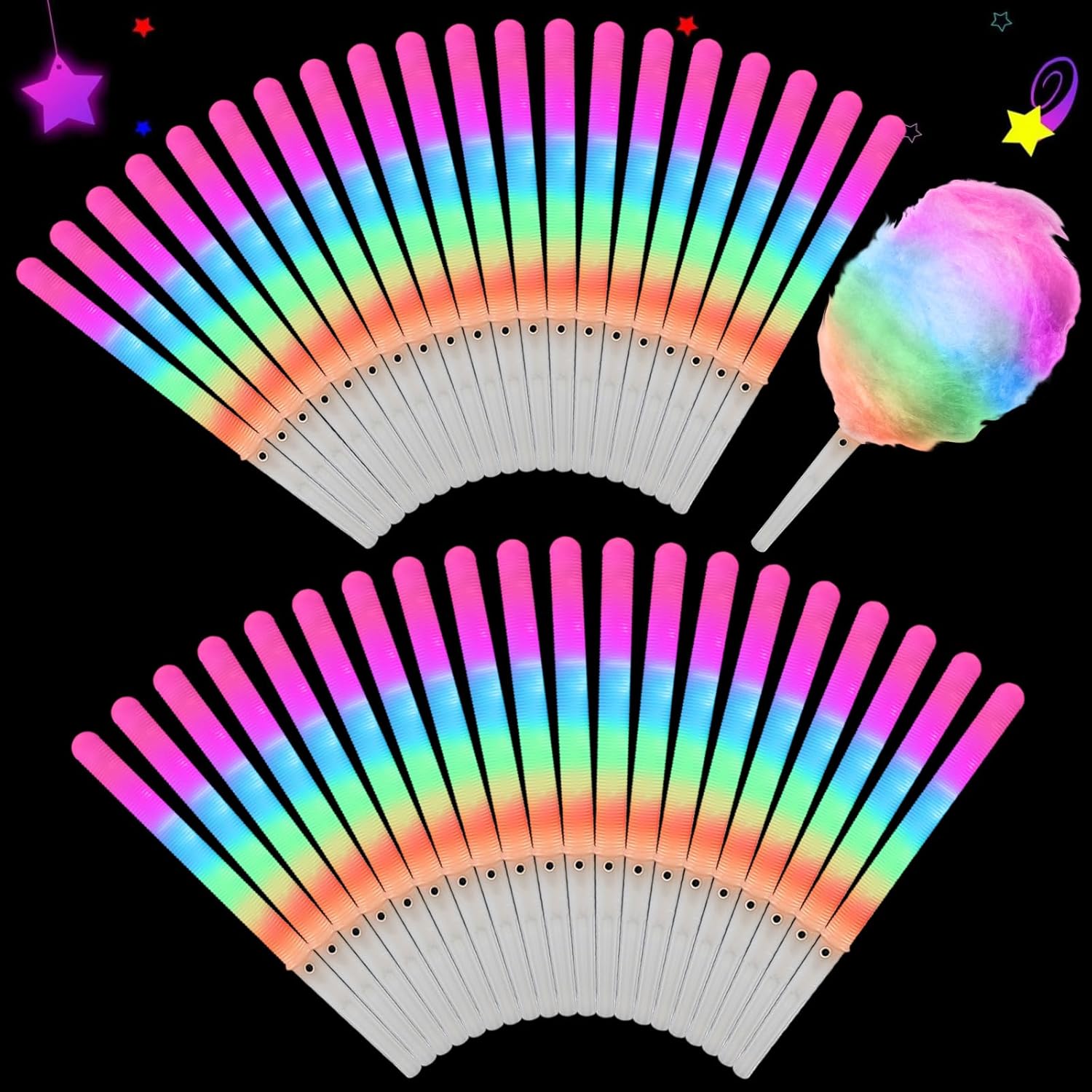 20 шт. разноцветных мигающих с – обзор и цена Cotton Candy Cone