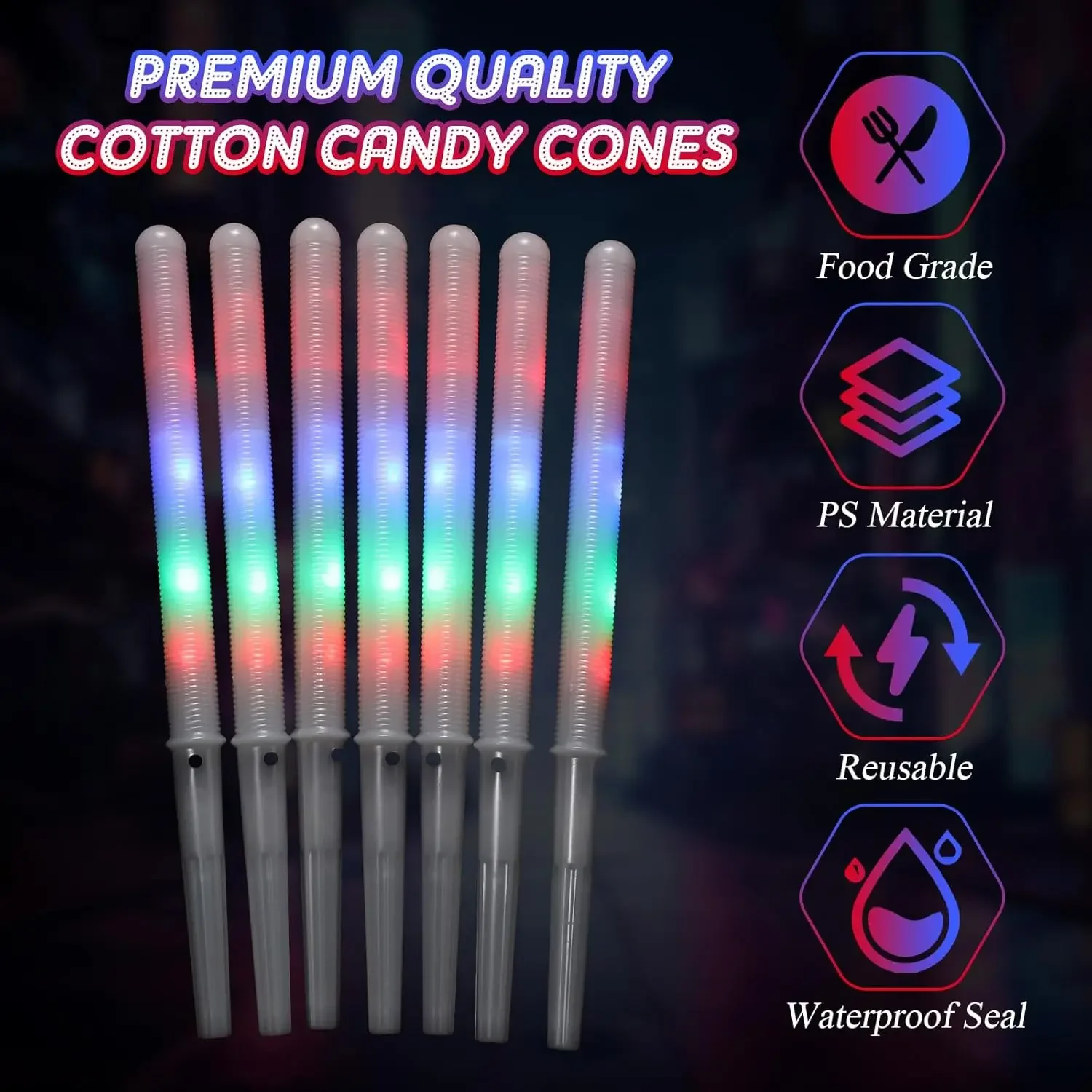 10/30 шт. светодиодных конусов – обзор и цена Cotton Candy Cone
